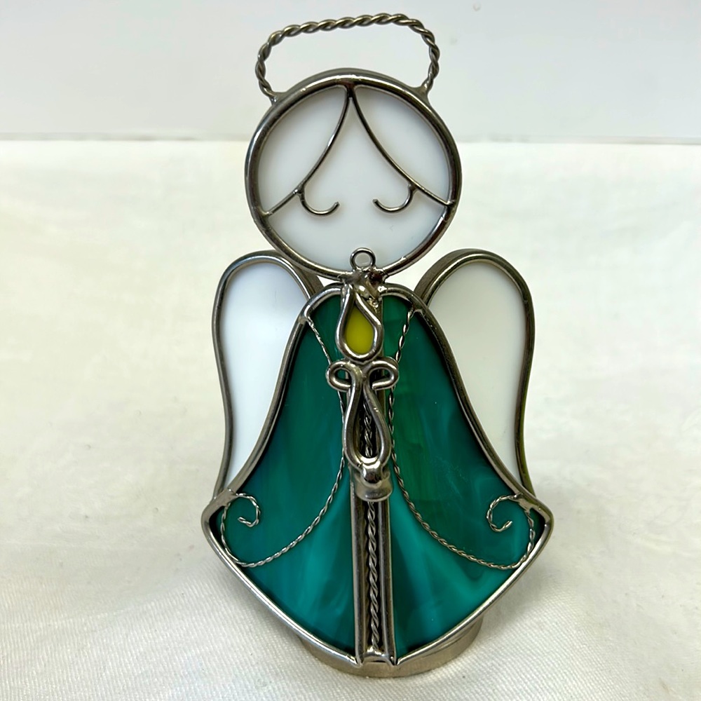Stained glass angel sun catcher